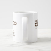 Der Keil voll der Kaffee-Wirtschaft sortierten Jumbo-Tasse (Rückseite)