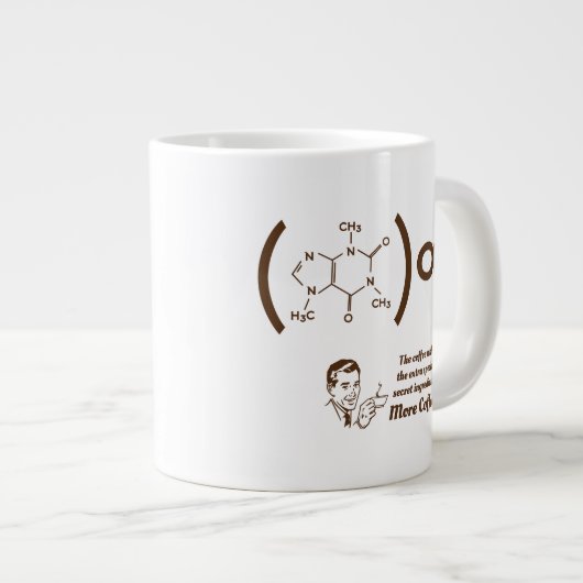 Der Keil voll der Kaffee-Wirtschaft sortierten Jumbo-Tasse (Vorderseite Rechts)