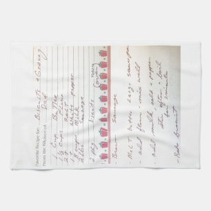 Der Keks-und die Soßen-Rezept des Vaters in seine Geschirrtuch