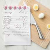 Der Keks-und die Soßen-Rezept des Vaters in seinem Geschirrtuch (Viertel Falte)