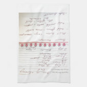 Der Keks-und die Soßen-Rezept des Vaters in seinem Geschirrtuch (Vertikal)