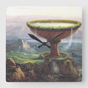 Der Kelch des Titan von Thomas Cole Quadratische Wanduhr