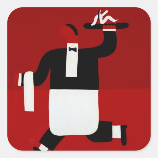 Der Kellner 1998 Quadratischer Aufkleber (Vorderseite)