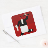 Der Kellner 1998 Quadratischer Aufkleber (Umschlag)