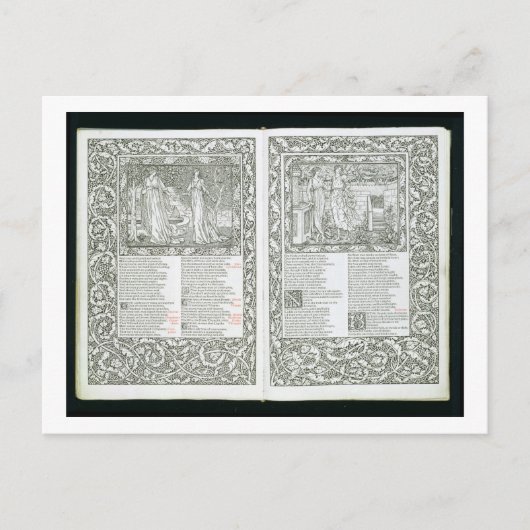 Der Kelmscott Chaucer, veröffentlicht 1896 von der Postkarte (Vorderseite)
