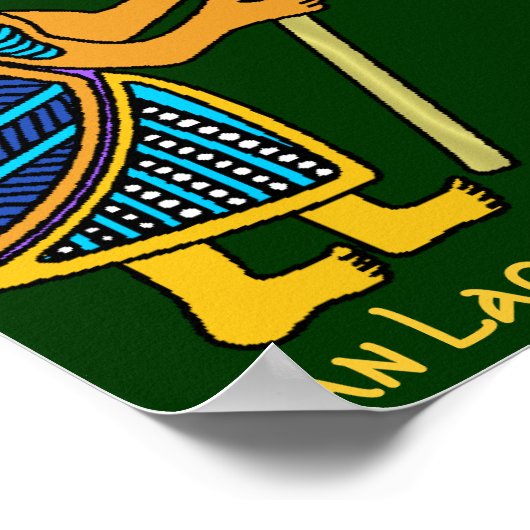 Der keltische Krieger Poster (Ecke)