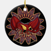 Der keltische Waliser-Drache verziert 1 Keramikornament (Hinten)