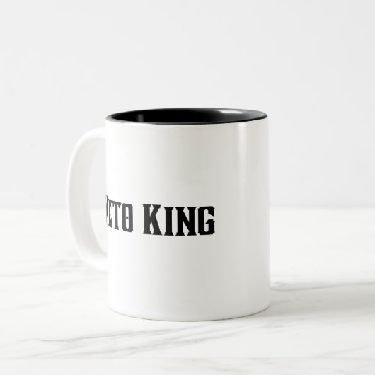 Der Keto-König Zweifarbige Tasse (Vorderseite Links)