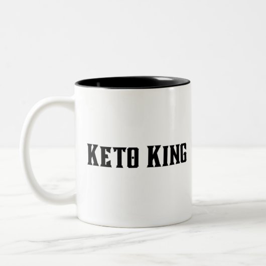 Der Keto-König Zweifarbige Tasse (Links)