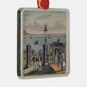 Der Kettenpier auf der Front in Brighton Silbernes Ornament (Rechts)