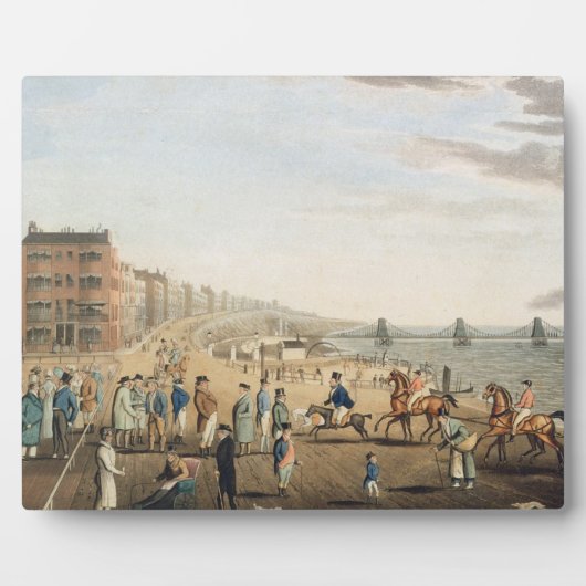 Der Kettensteg in Brighton mit Zeichen (Etchin Fotoplatte (Vorderseite)