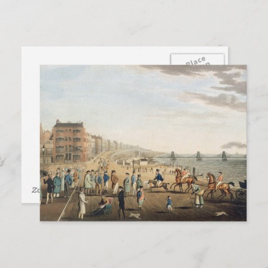 Der Kettensteg in Brighton mit Zeichen (Etchin Postkarte (Vorne/Hinten)