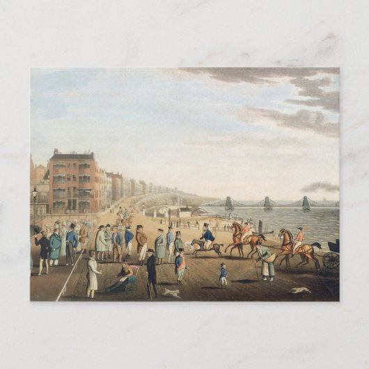 Der Kettensteg in Brighton mit Zeichen (Etchin Postkarte (Vorderseite)