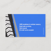 Der Kfz-Service verfolgt blaue Visitenkarte (Rückseite)