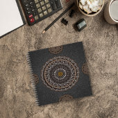 Der Khaki Crocodylus porosus mandala art Notizblock