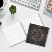 Der Khaki Crocodylus porosus mandala art Notizblock