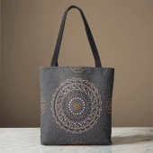 Der Khaki Crocodylus porosus mandala art Tasche