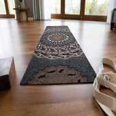 Der Khaki Crocodylus porosus mandala art Yogamatte