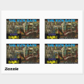 DER KICKBACK KUSH RECHTECKIGER AUFKLEBER (Blatt)