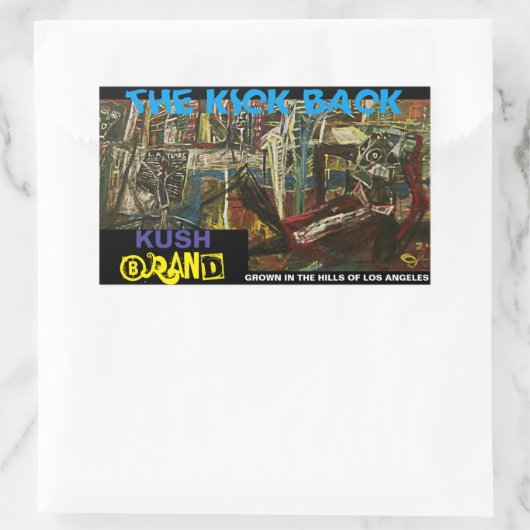 DER KICKBACK KUSH RECHTECKIGER AUFKLEBER (Tasche)