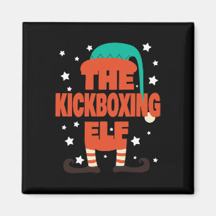 Der Kickbox-Elfen-Weihnachts-Pyjama - Kickboxen C Magnet