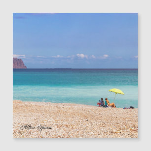 Der Kieselstrand von Altea, Costa Blanca, Spanien Magnetkarte