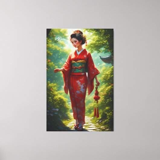 Der Kimono-Weg Leinwanddruck (Vorderseite)