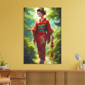 Der Kimono-Weg Leinwanddruck (Insitu (Wohnzimmer))