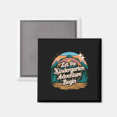 Der Kindergarten-Abenteuer beginnt 1. Tag zurück Magnet (Vorderseite/Rückseite)