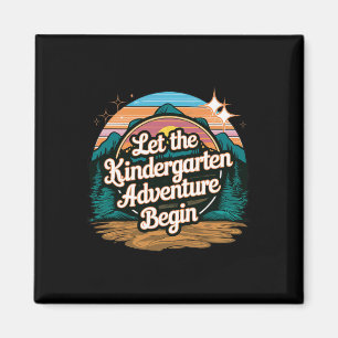Der Kindergarten-Abenteuer beginnt 1. Tag zurück Magnet