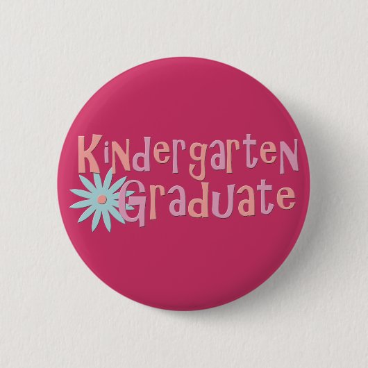 Der Kindergarten-Abschluss-Geschenke des Mädchens Button (Vorderseite)