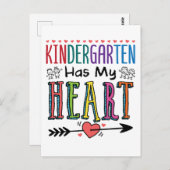 Der Kindergarten hat mein Herz-Lehrer-Team Postkarte (Vorne/Hinten)