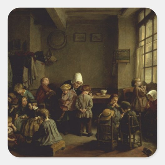 Der Kindergarten Quadratischer Aufkleber (Vorderseite)