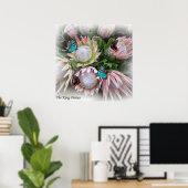 Der King Protea Poster (Heimbüro)