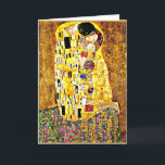 Der Kiss, berühmtes Gemälde von Gustav Klimt Karte<br><div class="desc">Der Kuss,  leidenschaftliches Gemälde des österreichischen Symbolik-Künstlers Gustav Klimt</div>