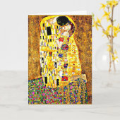 Der Kiss, berühmtes Gemälde von Gustav Klimt Karte (Gelbe Blume)