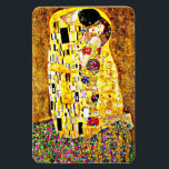 Der Kiss, berühmtes Gemälde von Gustav Klimt Magnet<br><div class="desc">Der Kuss, leidenschaftliches Gemälde des österreichischen Symbolik-Künstlers Gustav Klimt</div>