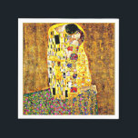 Der Kiss, berühmtes Gemälde von Gustav Klimt Serviette<br><div class="desc">Der Kuss,  leidenschaftliches Gemälde des österreichischen Symbolik-Künstlers Gustav Klimt</div>