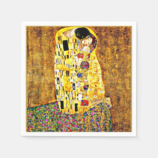 Der Kiss, berühmtes Gemälde von Gustav Klimt Serviette (Vorderseite)
