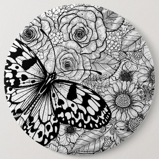 Der Kite-Garten aus Papier Button (Vorderseite)