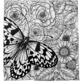 Der Kite-Garten aus Papier Duschvorhang (Vorderseite)