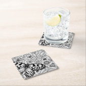 Der Kite-Garten aus Papier Rechteckiger Pappuntersetzer (Vor Ort)