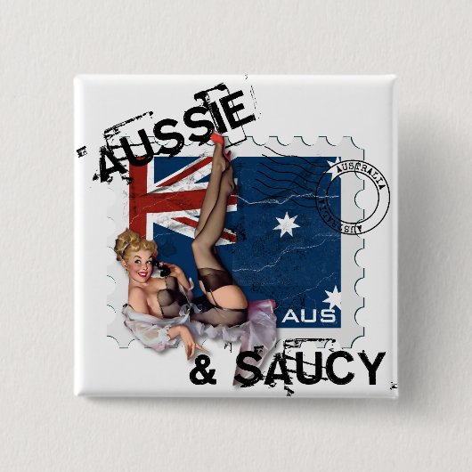 Der Kitsch Bitsch : Aussie & Saucy Pin-Up Button (Vorderseite)