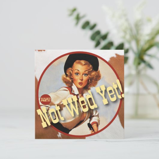 Der Kitsch Bitsch: Cowgirl noch nicht gegangen! Einladung (Stehend Vorderseite)