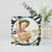 Der Kitsch Bitsch: Cowgirl noch nicht gegangen! Einladung (Stehend Vorderseite)