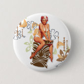 Der Kitsch Bitsch: Die Tiki Göttin Button (Vorderseite)