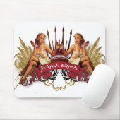 Der Kitsch Bitsch: Doppeltätowierung Button-Oben Mousepad (Mit Mouse)