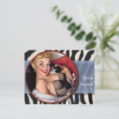 Der Kitsch Bitsch: JEDE Party Einladung / Zebra (Stehend Vorderseite)