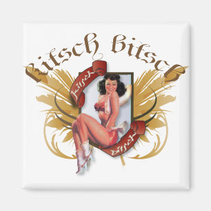 Der Kitsch Bitsch : Kowgirl Kitsch Tattoo Pin-Up Magnet