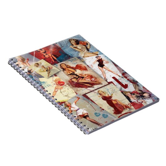 Der Kitsch Bitsch: Liebe Button-Oben Collage 1 Notizblock (Rechte Seite)